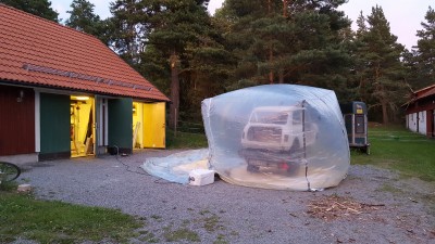 Uppblåsbart lacktält V2