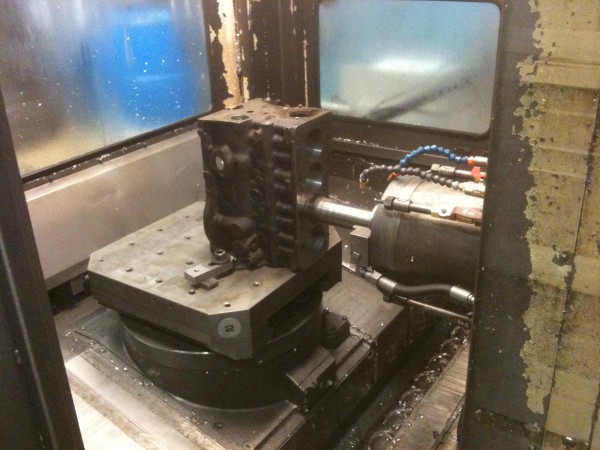 Borrning av cylindrarna.